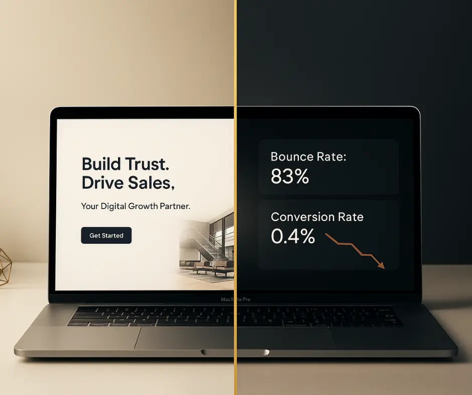 Website design for startups & SMEs in london uk - Kwayse Startup Web Design - the problem img