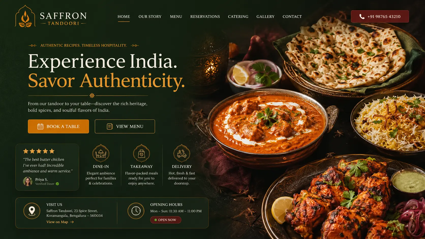 restaurant web design agency london uk Kwayse digital marketing seo agency - Indian restaurant website design 2