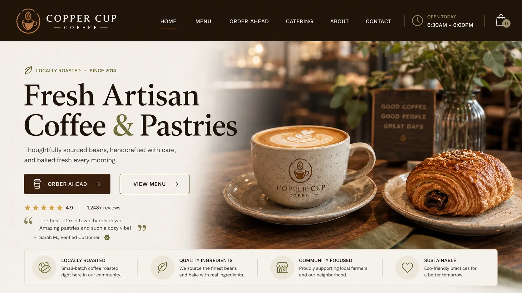 restaurant web design agency london uk Kwayse digital marketing seo agency - coffee shop website design 3